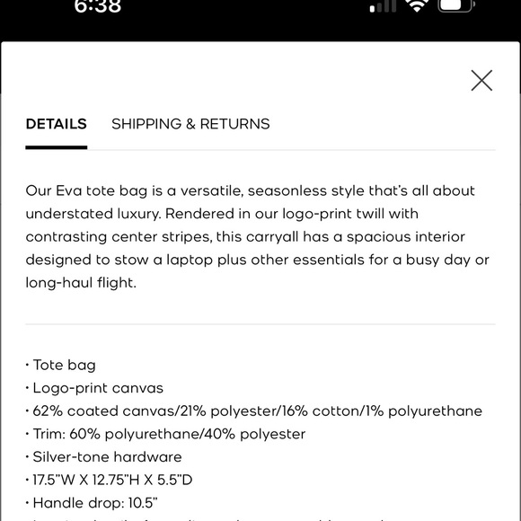 Michael Kors Navy and White Tote Bag Jet Set Tote 👜 - Picture 9 of 9